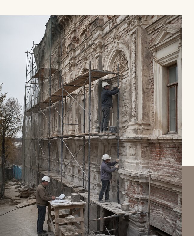 Реставрация объектов культурного наследия под ключ в Аксае